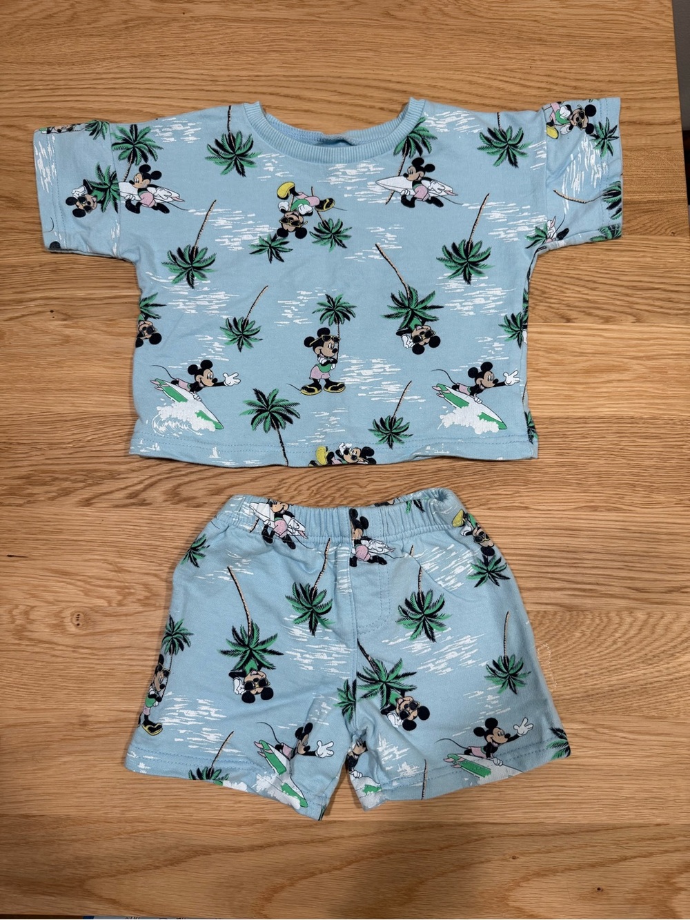 Disney Mickey Mouse Tropical Surf 2 Piece Outfit Set 18M